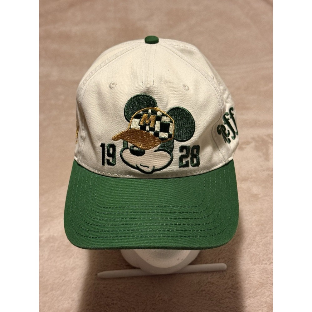 Neff Disney Mickey Mouse 1928 Snapback Hat Cap White/Green Checker Flag